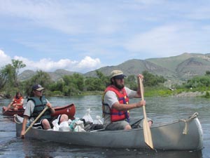 Canoeing the Jefferson River outdoor river adventure.