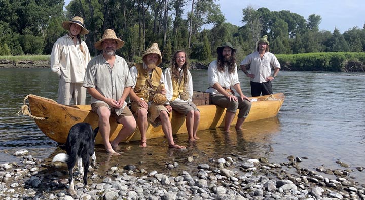 Dugout canoe crew.
