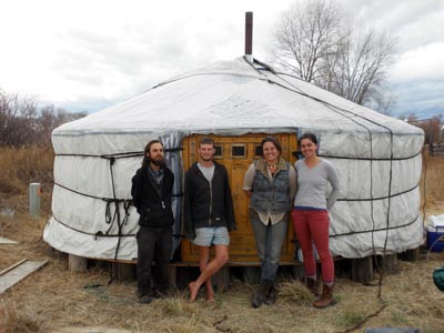 Mongolian yurt, student housing at Green University.